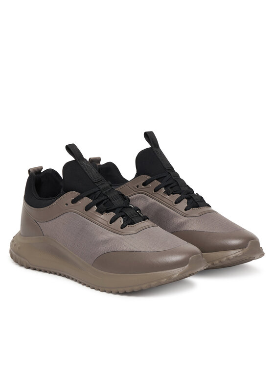 Calvin Klein Calvin Klein Sneakersy Eva Runner Laceup Sock Mat Mix YM0YM01443 Brązowy