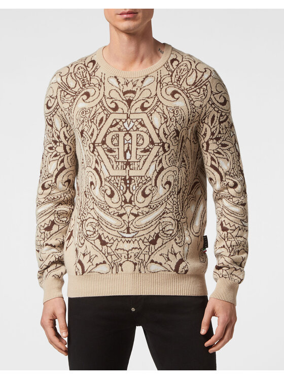 PHILIPP PLEIN PHILIPP PLEIN Longsleeve 6039 Beige Regular Fit