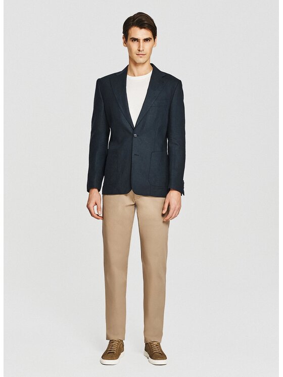 Pako Lorente Pako Lorente Marynarka P26SP-3X-012 Granatowy Slim Fit