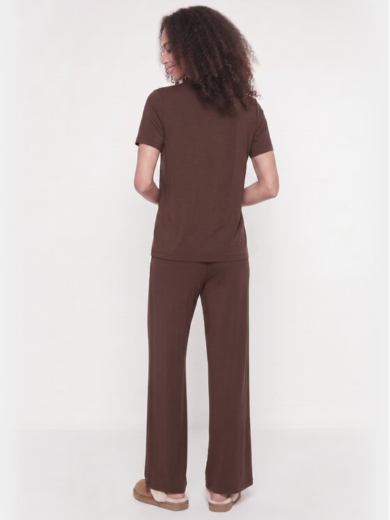 BASICLO BASICLO T-Shirt BSL-004-212 Brązowy Oversize