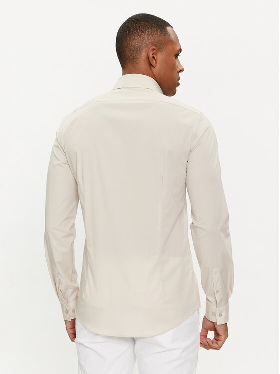 Calvin Klein Calvin Klein Košeľa K10K108229 Béžová Slim Fit