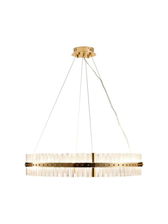 MIAhome MIAhome Lampa wisząca AURA LED złota 85 cm Złoty