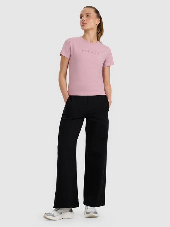 4F 4F T-Shirt 4FRAW25TTSHF3228-56S Różowy Slim Fit