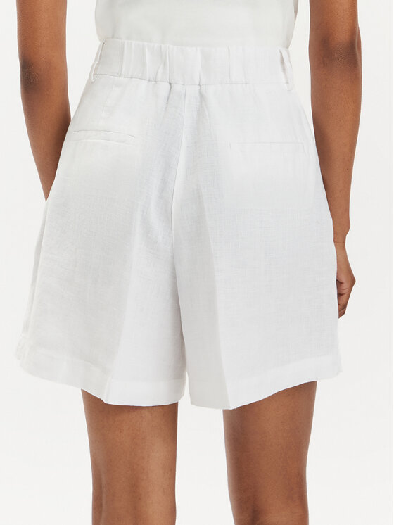 Sisley Sisley Pantalon scurți din material 4AGHL9013 Alb Regular Fit