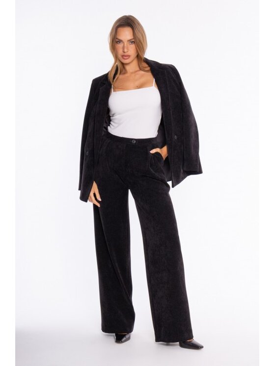 Made of Emotion Made of Emotion Spodnie materiałowe M932 Czarny Wide Leg