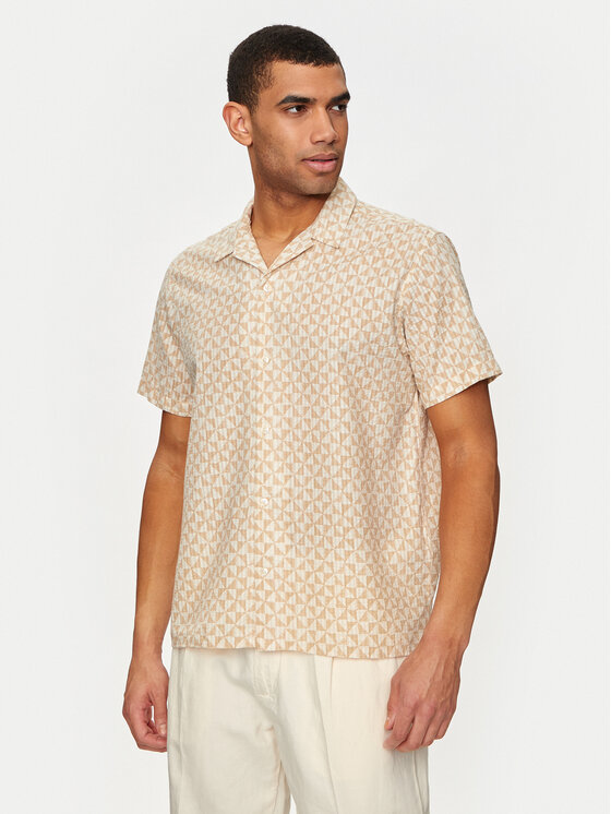 Jack&Jones Krekls Jorluke 12255206 Bēšs Relaxed Fit