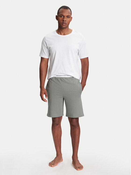 United Colors Of Benetton United Colors Of Benetton Pyžamové šortky 30964900D Sivá Regular Fit