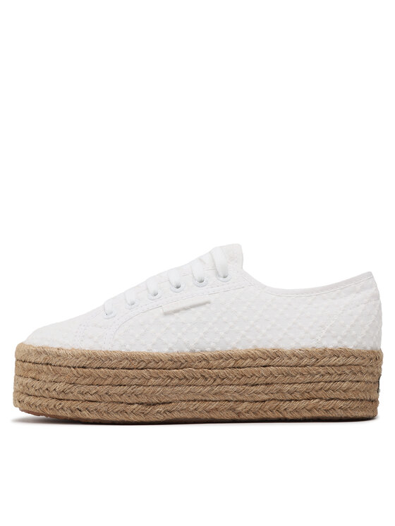 Superga Espadrilles 2790 Rope Macrame Rhombus S3126PW Blanc Modivo
