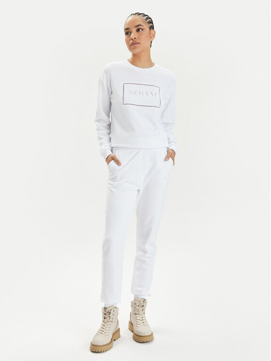 Armani Exchange Armani Exchange Jogginghose 3DYP82 YJFDZ 1000 Weiß Regular Fit