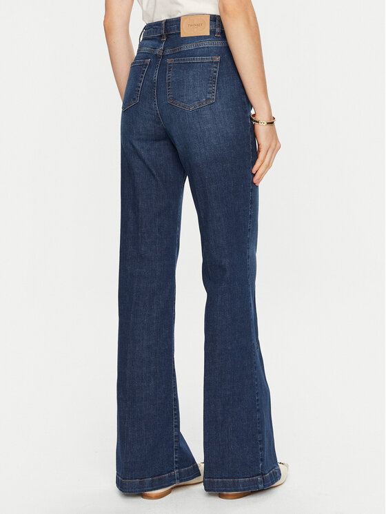 TWINSET TWINSET Blugi 241TP2621 Albastru Bootcut Fit