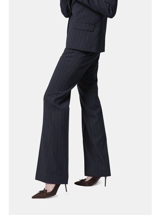 PINKO PINKO Kalhoty z materiálu PIADINA Tmavomodrá Regular Fit