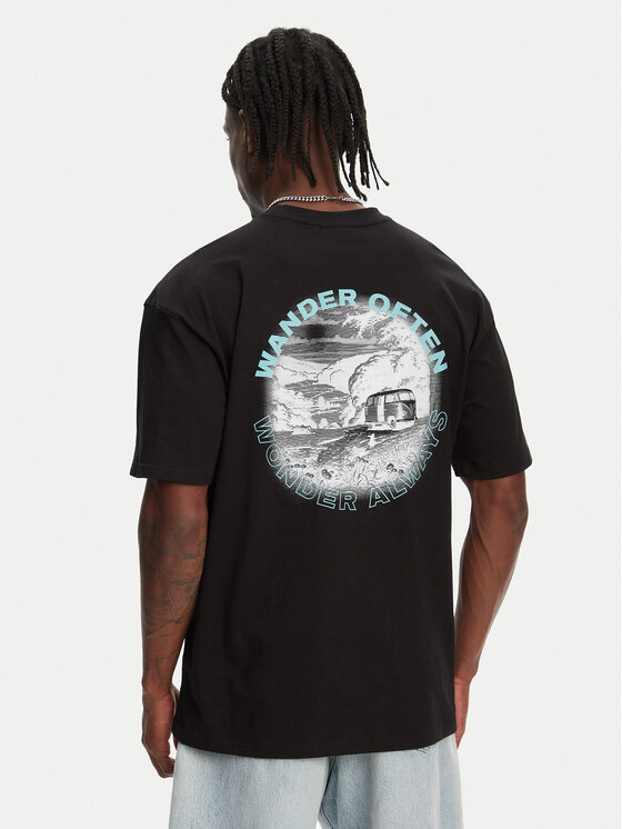 Hunter Hunter T-krekls Rasputin HARM0057251 Melns Relaxed Fit