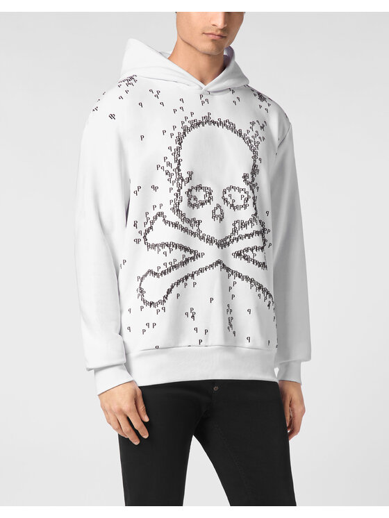 PHILIPP PLEIN PHILIPP PLEIN Mikina 20431 Bílá Regular Fit