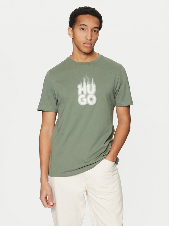 HUGO HUGO T-krekls Dalayer 50535363 Zaļš Regular Fit