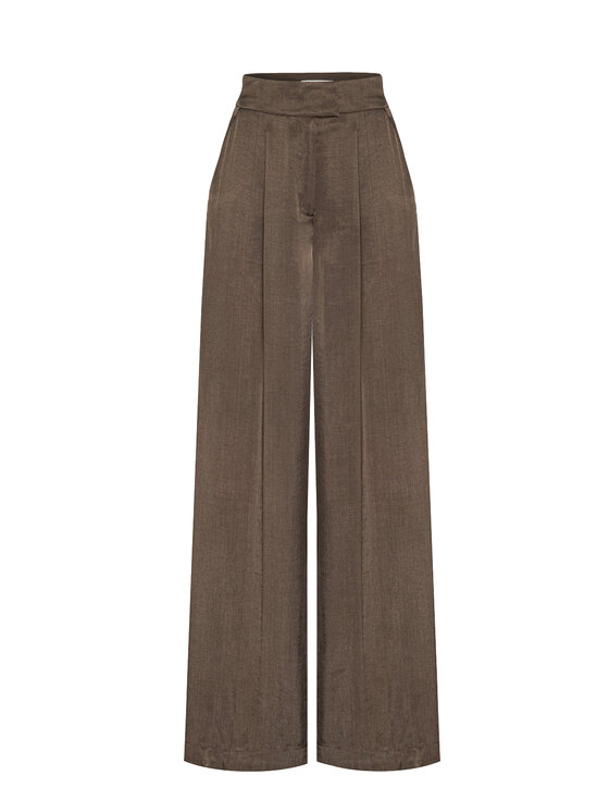 Duende Duende Spodnie damskie Mero Pants Brązowy Regular Fit