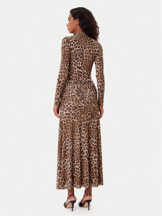 Bardot Bardot Koktejlové šaty Lea Printed 58853DB8 Hnedá Regular Fit