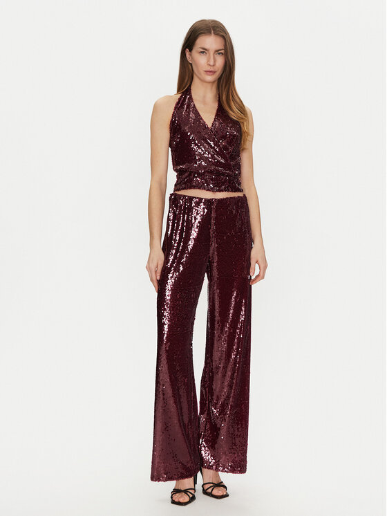 Haveone Haveone Top RGE-M035 Bordo rdeča Regular Fit