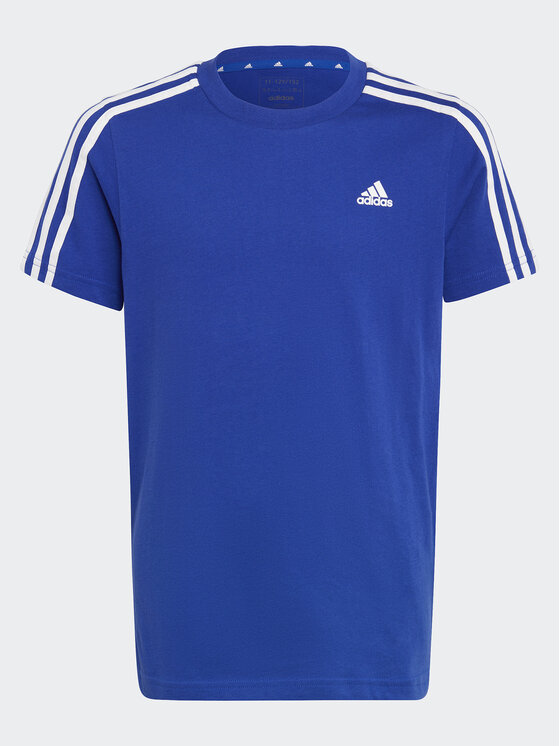 adidas Tričko Essentials 3-Stripes Cotton T-Shirt IC0604 Modrá Regular Fit