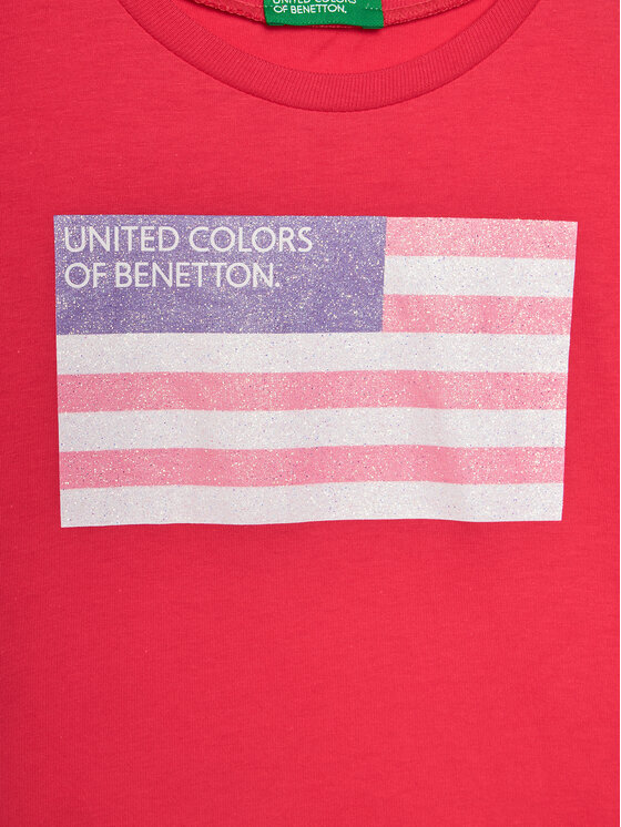 United Colors Of Benetton United Colors Of Benetton T-Shirt 3I1XC10H8 Różowy Regular Fit
