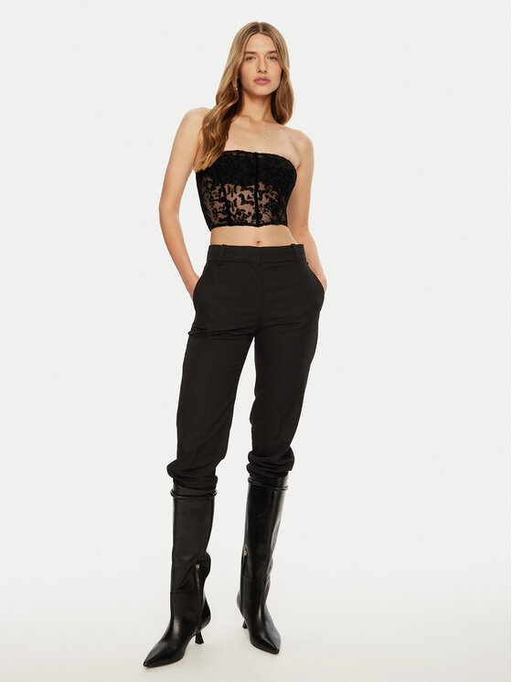 ACCESS FASHION ACCESS FASHION Top 44-2235-362 Czarny Slim Fit