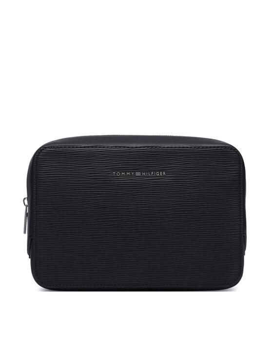 Tommy Hilfiger Tommy Hilfiger Smink táska Th Business Saffiano Washbag AM0AM14803 Fekete