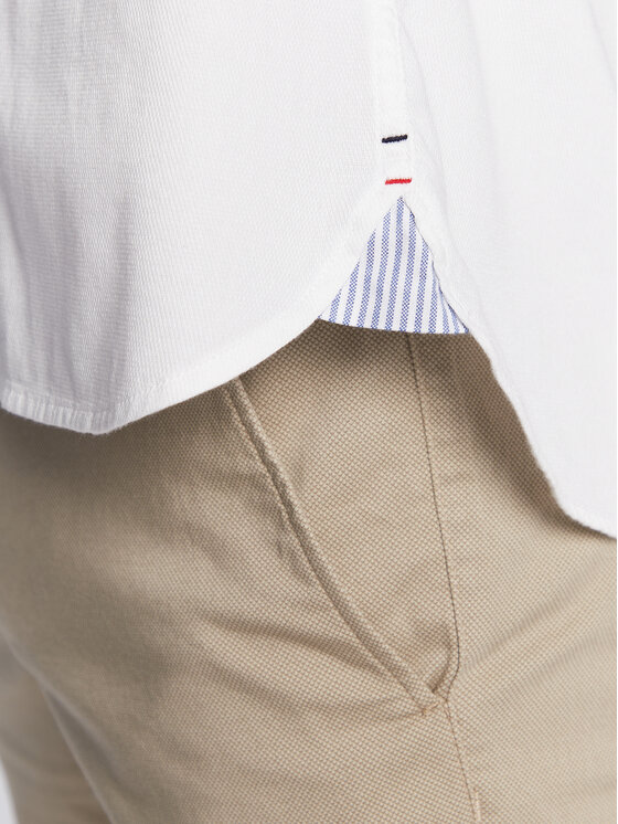 Tommy Hilfiger Tommy Hilfiger Camicia Dobby MW0MW25038 Bianco Slim Fit