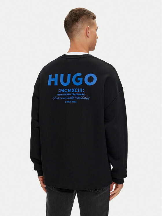 HUGO Hugo Bluza Naviu 50510732 Czarny Loose Fit