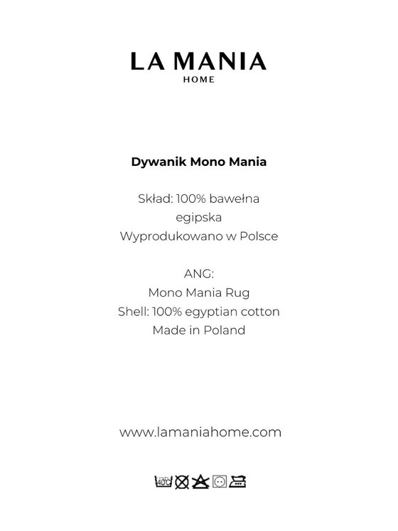 La Mania La Mania Dywanik łazienkowy Mono Mania Premium 50x100 Czarny