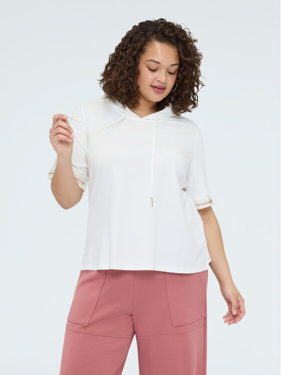 Fiorella Rubino Fiorella Rubino T-Shirt G05WL008975N011 Biały Regular Fit