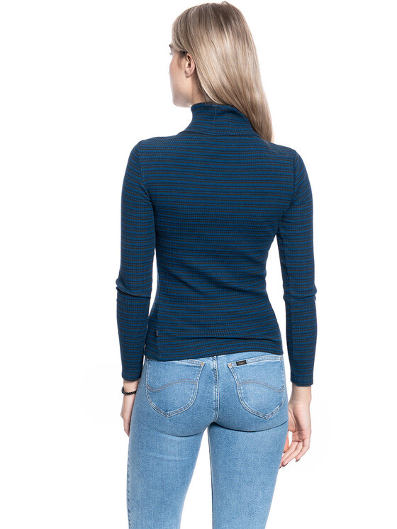 Lee Lee Maglione STRIPED RIB TEE Blu Slim Fit