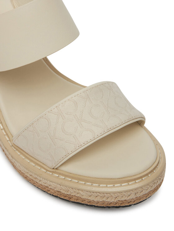 Calvin Klein Calvin Klein Espadryle Wedge Sandal 70 - Jacq HW0HW02386 Biały