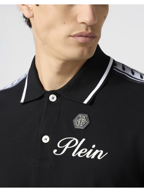 PHILIPP PLEIN PHILIPP PLEIN Polo 30546 Czarny Slim Fit