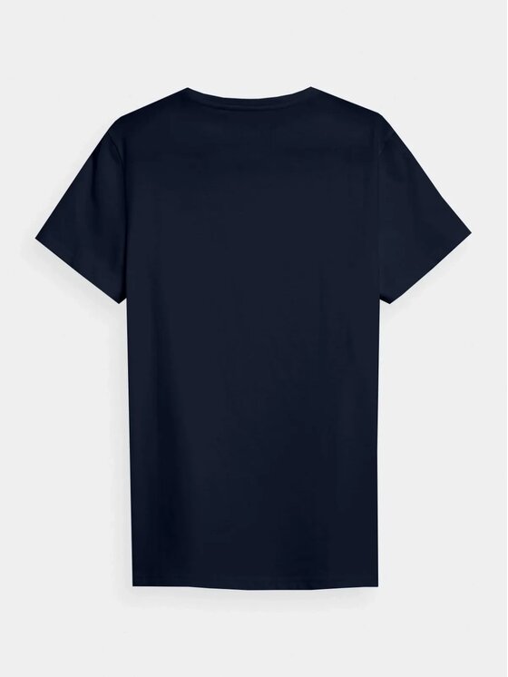 4F 4F Tričko 4FWSS25TTSHM3095-31S Modrá Regular Fit