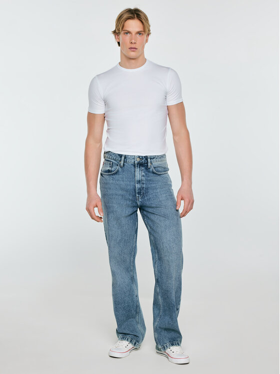 BIG STAR BIG STAR Jeansy NATE Niebieski Loose Fit