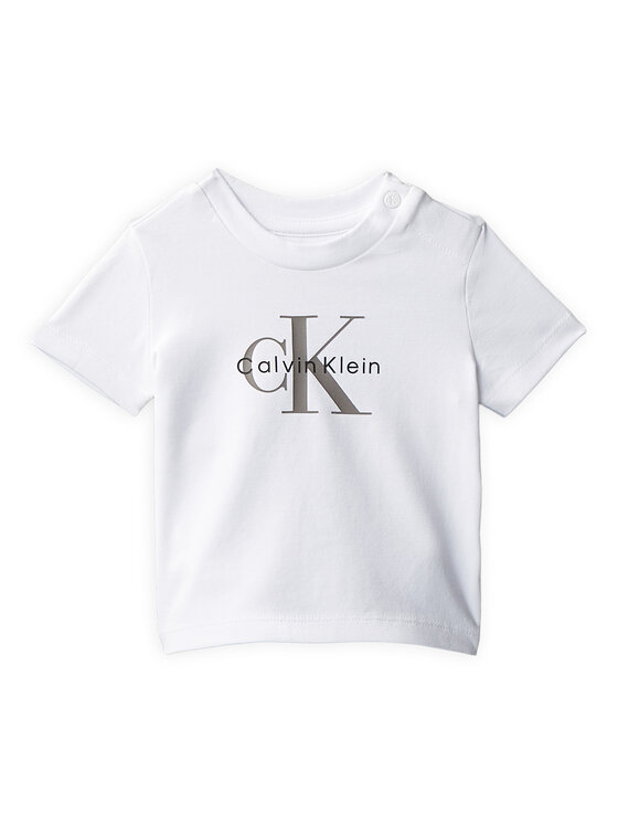 Calvin Klein Jeans Tricou Monogram IN0IN00334 Alb Regular Fit