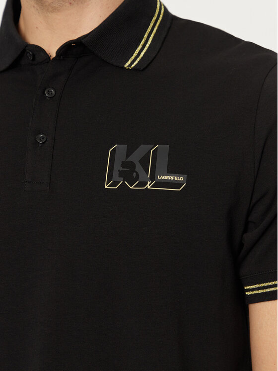 KARL LAGERFELD KARL LAGERFELD Polo 745462 551235 Czarny Regular Fit