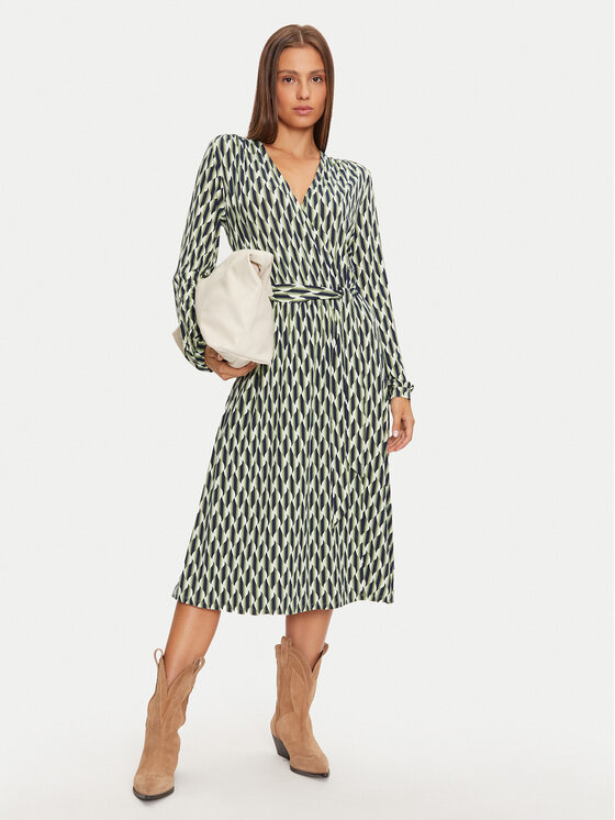Olsen Olsen Rochie tip cămașă 13001788 Verde Regular Fit