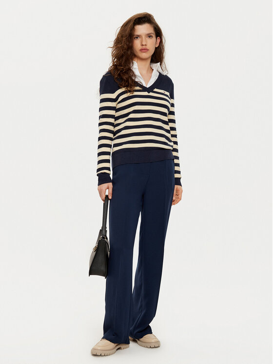 Tommy Hilfiger Tommy Hilfiger Hlače WW0WW45445 Tamnoplava Regular Fit