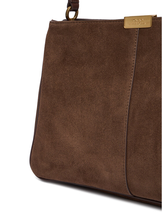 Tommy Hilfiger Tommy Hilfiger Дамска чанта Casual Leather Shoulder Bag Sued AW0AW18201 Кафяв