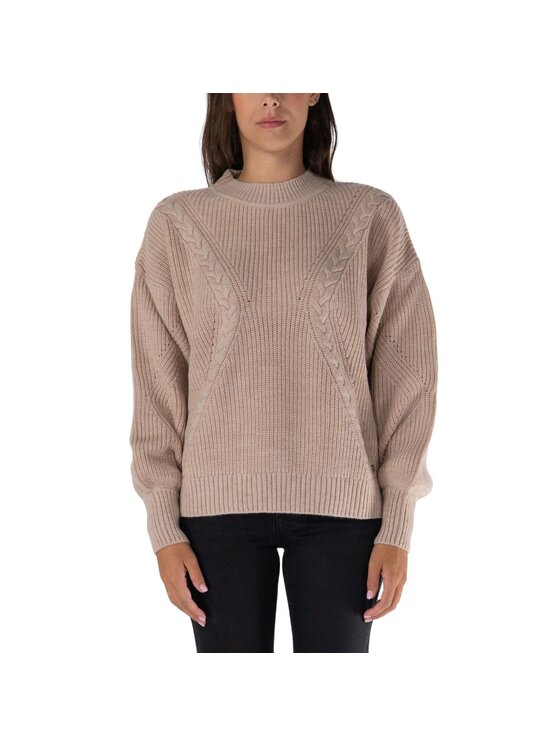 Guess Guess Sweter Maglia donna serena Beżowy Classic Fit