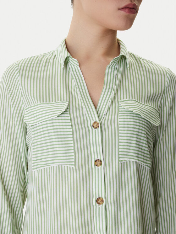 Vero Moda Vero Moda Koszula Bumpy 10275283 Zielony Regular Fit