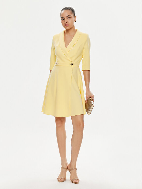 Rinascimento Rinascimento Abito da cocktail CFC0118280003 Giallo Regular Fit