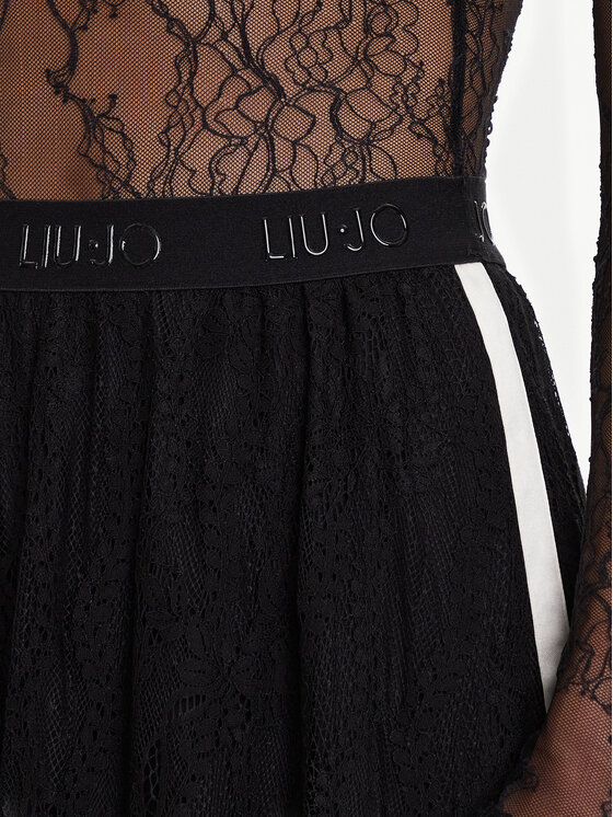 Liu Jo Sport Liu Jo Sport Midi szoknya TF5260 J4951 Fekete Regular Fit