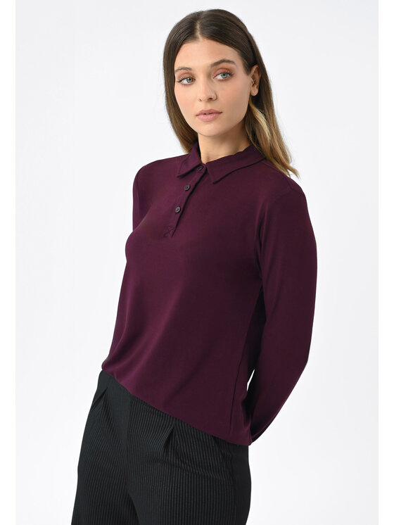 Volcano Volcano Longsleeve L-TOPAZ Fioletowy Regular Fit