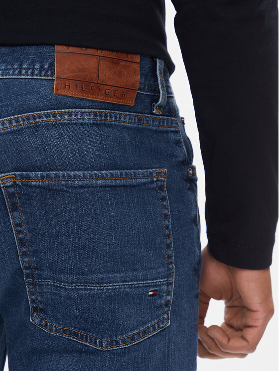 Tommy Hilfiger Tommy Hilfiger Džínsy Straight Denton Str Mandall Ind MW0MW33945 Modrá Straight Leg