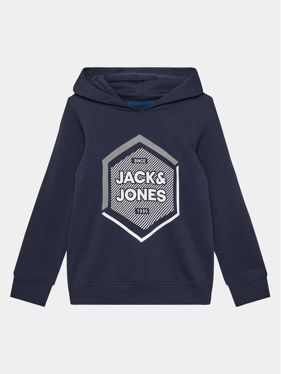 Jack&Jones Junior Džemperis ar kapuci 12237091 Tumši zils Regular Fit