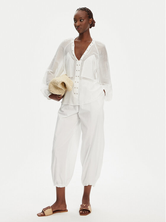 PINKO PINKO Blúz Darren 105281 A2M7 Fehér Regular Fit