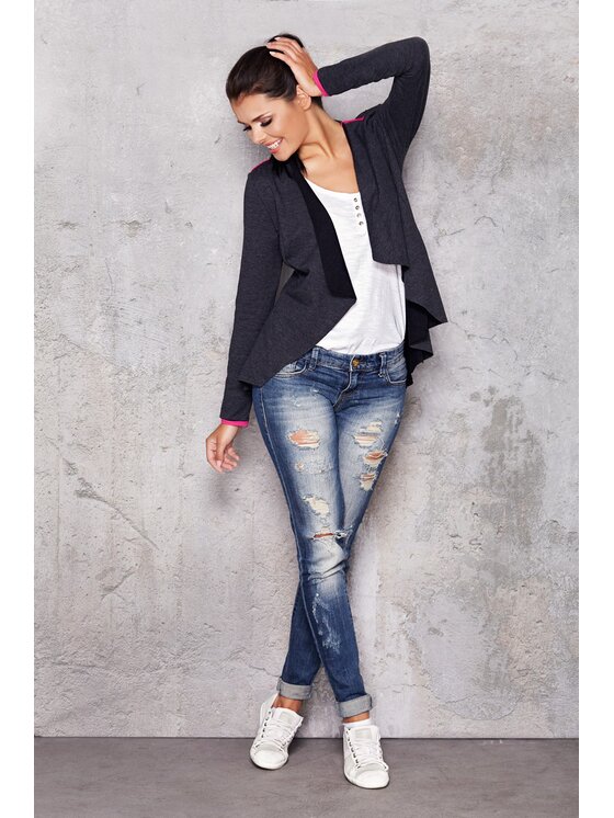 Infinite You Infinite You Marynarka M006 Szary Basic Fit