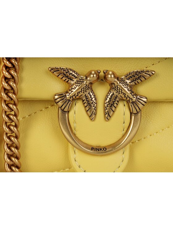 PINKO Pinko Kabelka LOVE MICRO PUFF BAG Žlutá