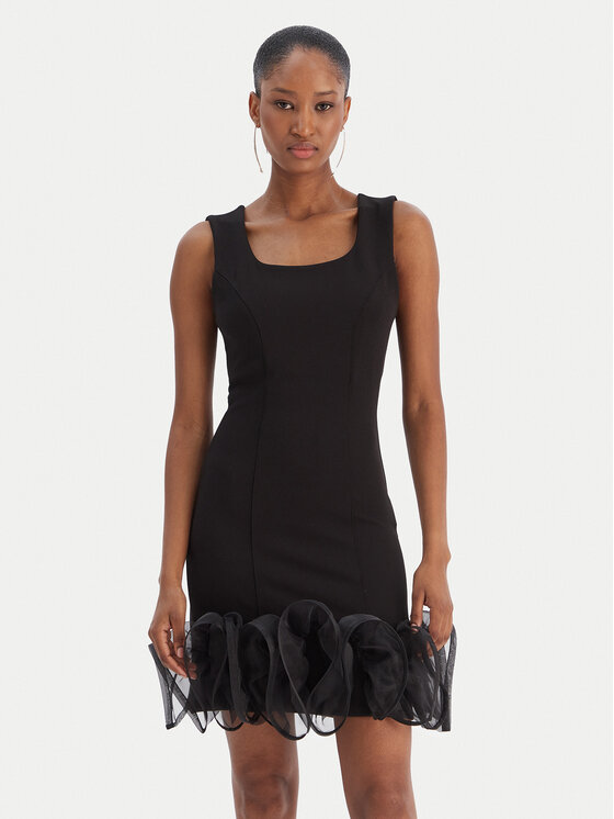 Rinascimento Rinascimento Koktel haljina CFC0126628003 Crna Slim Fit